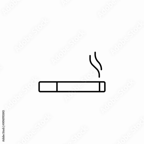 cigarette ash smoke icon sign vector