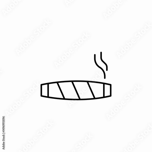 cigarette smoke icon sign vector