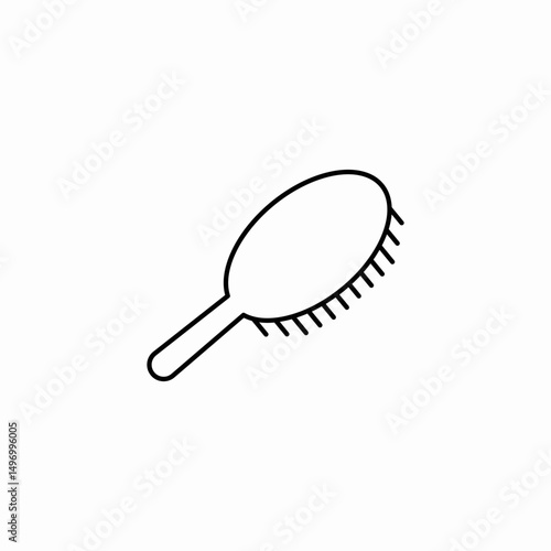 hair brush grooming icon sign vector