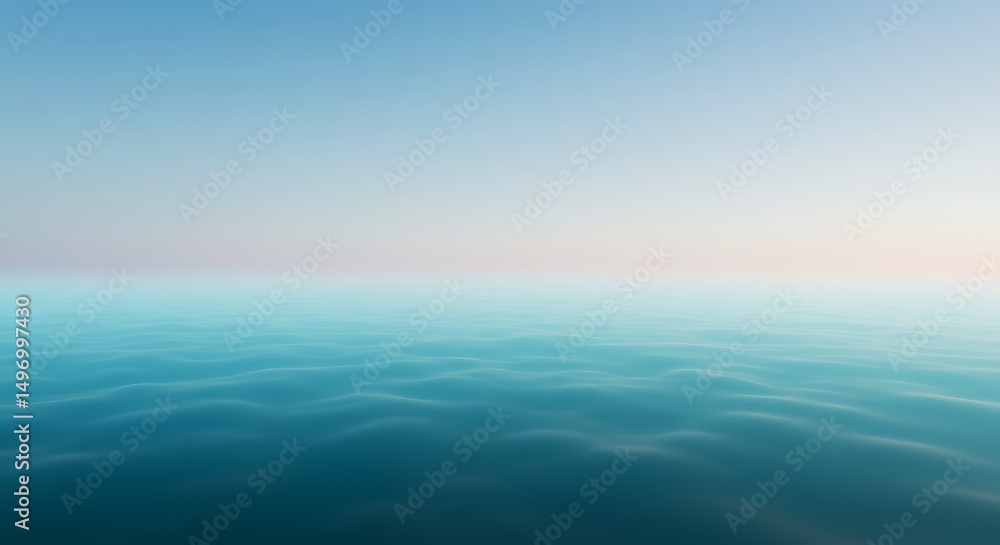 Obraz premium Ocean horizon line in the sunset