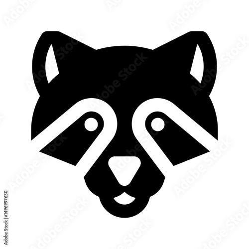 racoon glyph icon