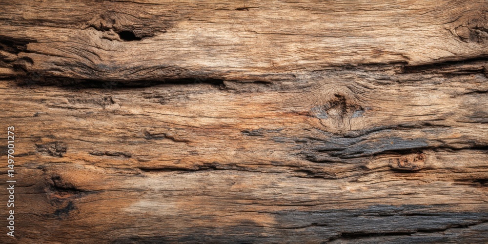 Fototapeta premium Rich textures of weathered wood with deep grooves and natural colors highlighting organic beauty and simplicity in nature