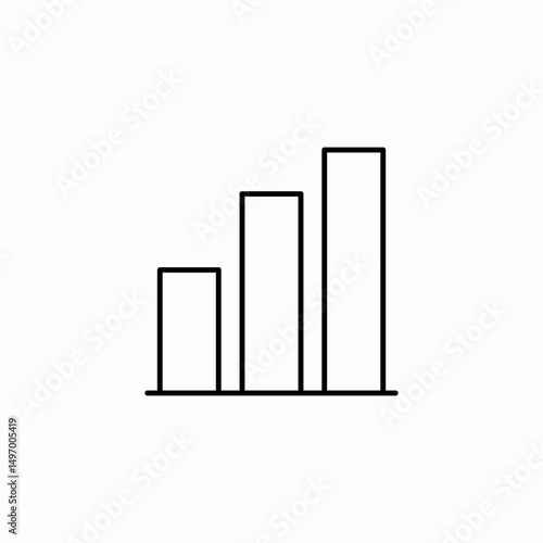 bar chart icon sign vector