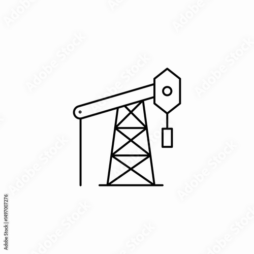 construction crane icon sign vector