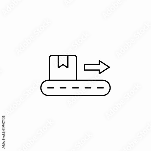 conveyor package icon sign vector