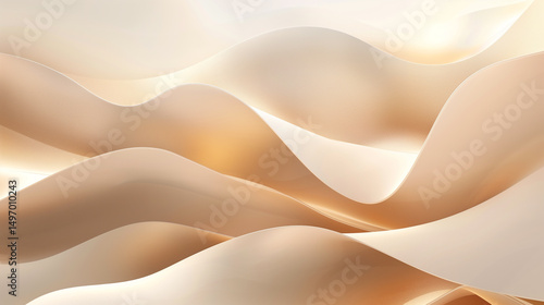 Smooth Metallic Surface Background with Polished Gradient Texture in Modern Style.