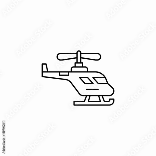 helicopter fly icon sign vector