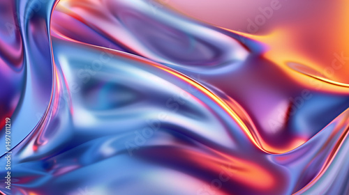 Smooth Metallic Surface Background with Polished Gradient Texture in Modern Style.