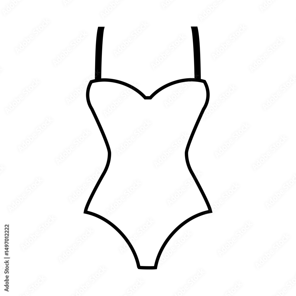 Obraz premium Corset icon vector. pair of stays illustration sign. foundation garment symbol or logo.