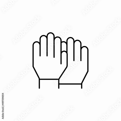 medical gloves icon sign vector