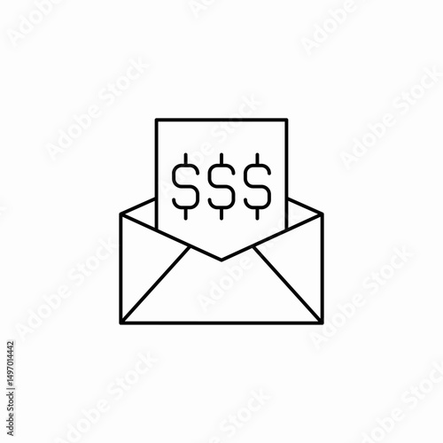 money envelope icon sign vector