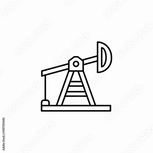 oil drill icon sign vector
