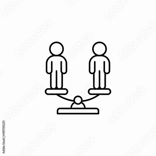 people balance equality icon sign vector