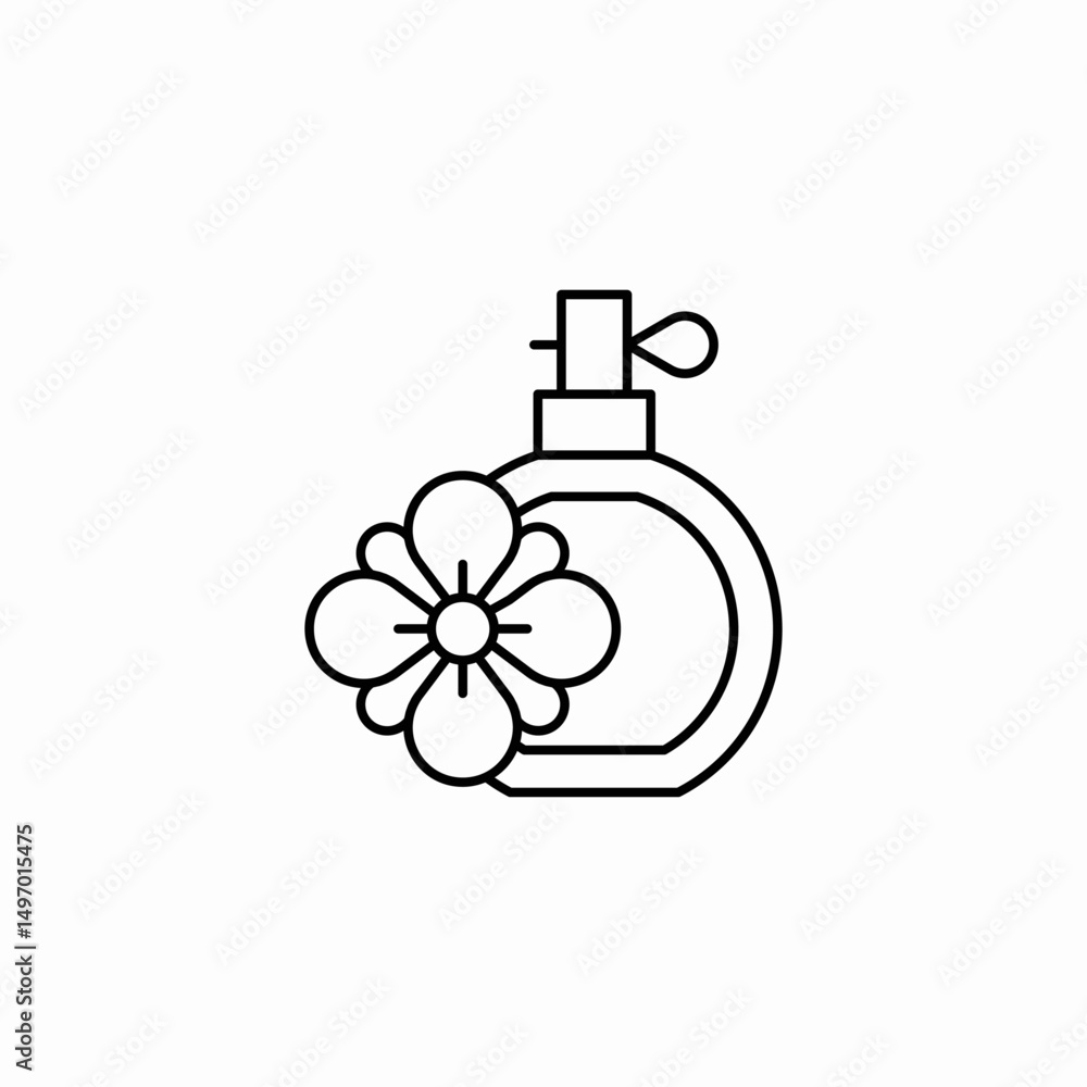 Obraz premium perfume flower essence icon sign vector
