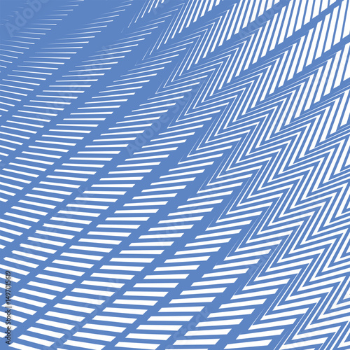Blue zig zag line stripes abstract background