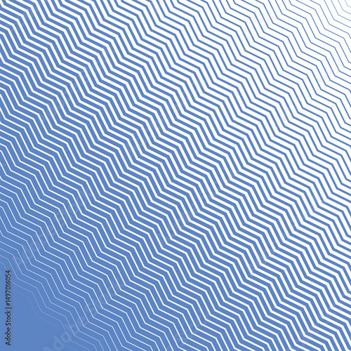 Blue zig zag line stripes abstract background