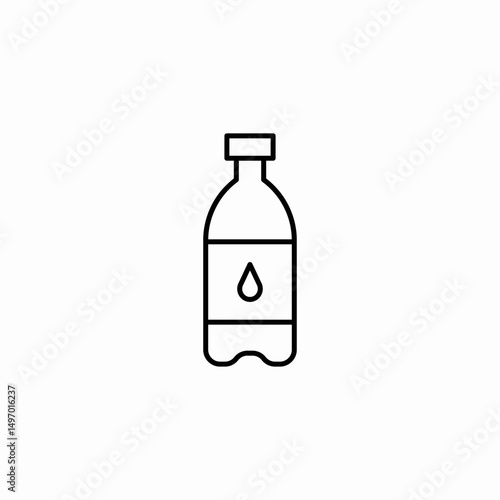 plastic bottle icon sign vector