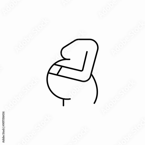 pregnant woman icon sign vector