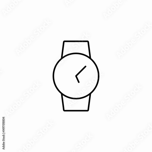 wrist watch time icon sign vector
