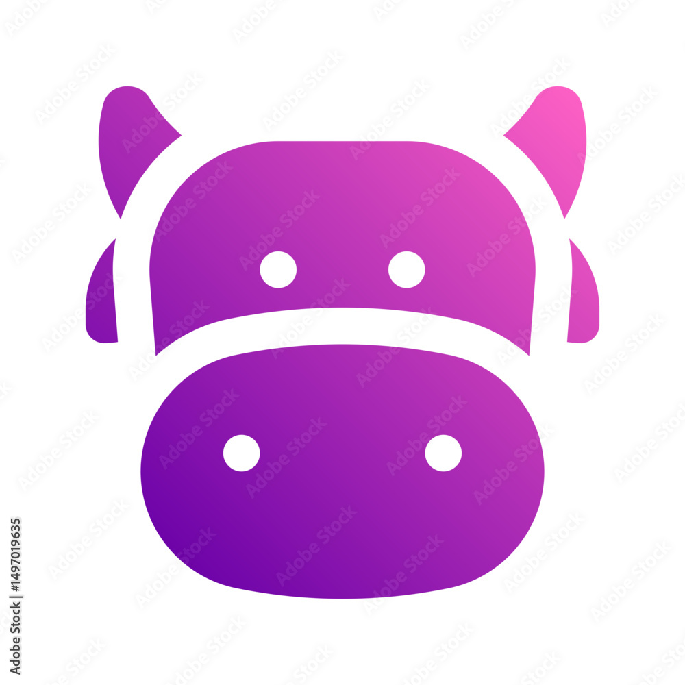 cow gradient icon cow gradient icon