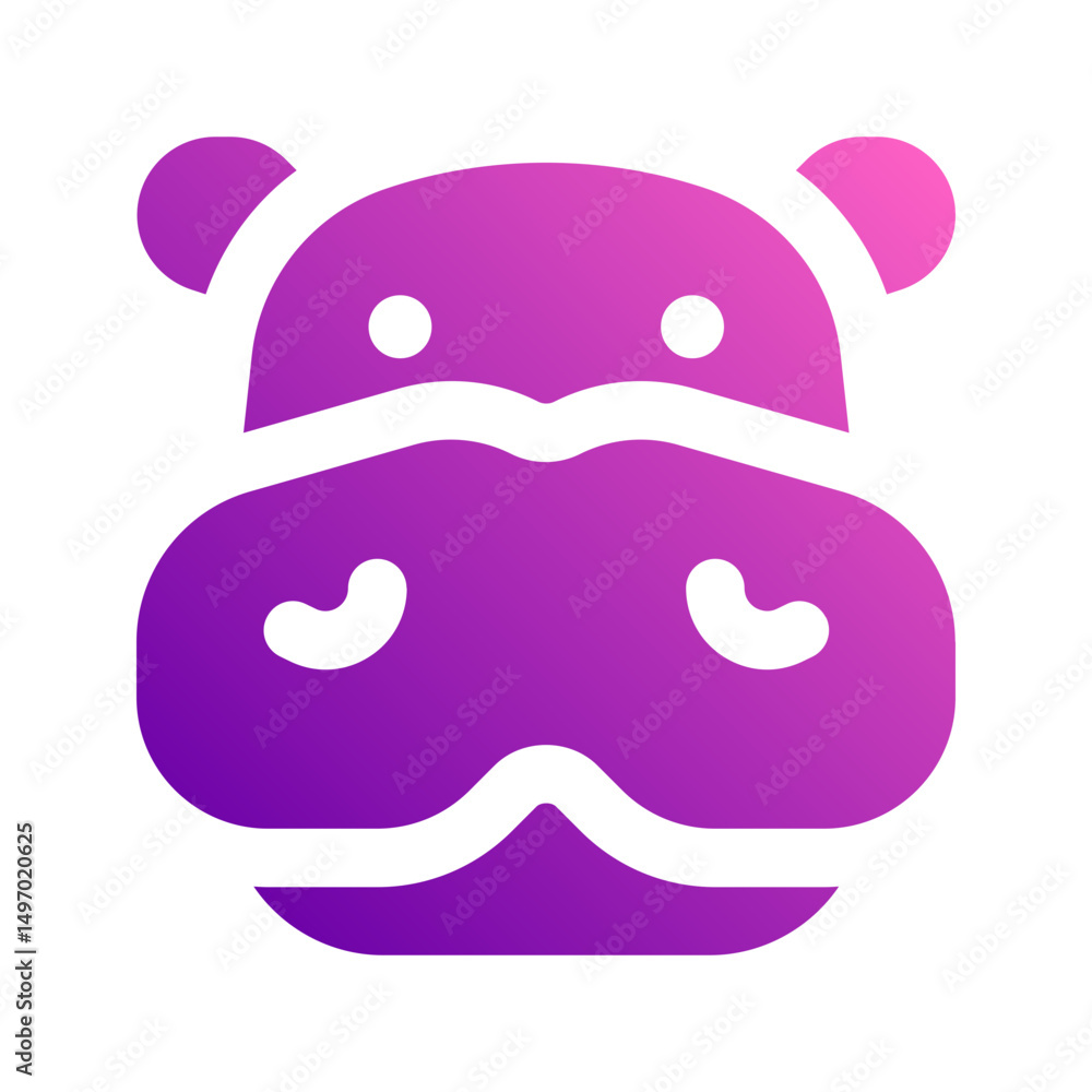 hippo gradient icon hippo gradient icon