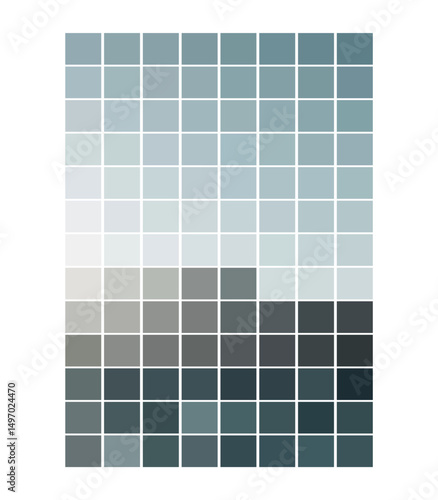  Trendy blue ocean water palette with deep shadows and soft tints. Ideal for modern print tests, branding, digital art, and vibrant vector designs.