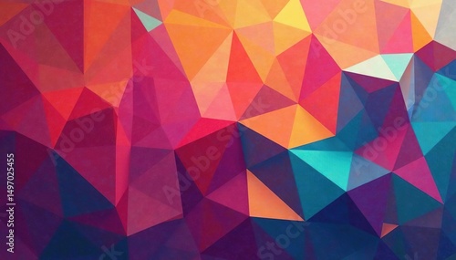 Geometric abstract shapes, endlessly repeating , design, bright