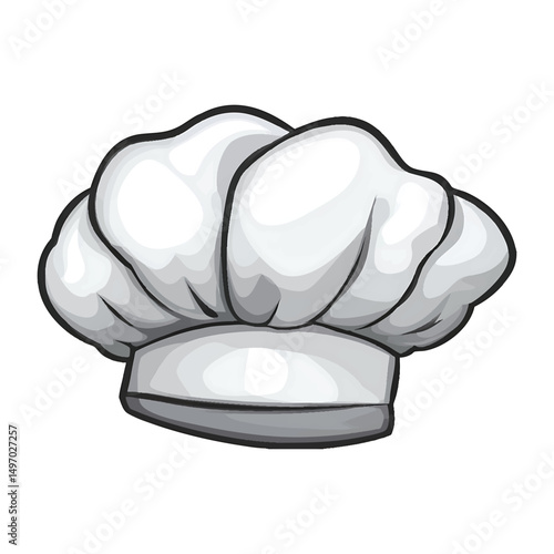 Vector illustration of chefs hat culinary kitchen profession restaurant uniform