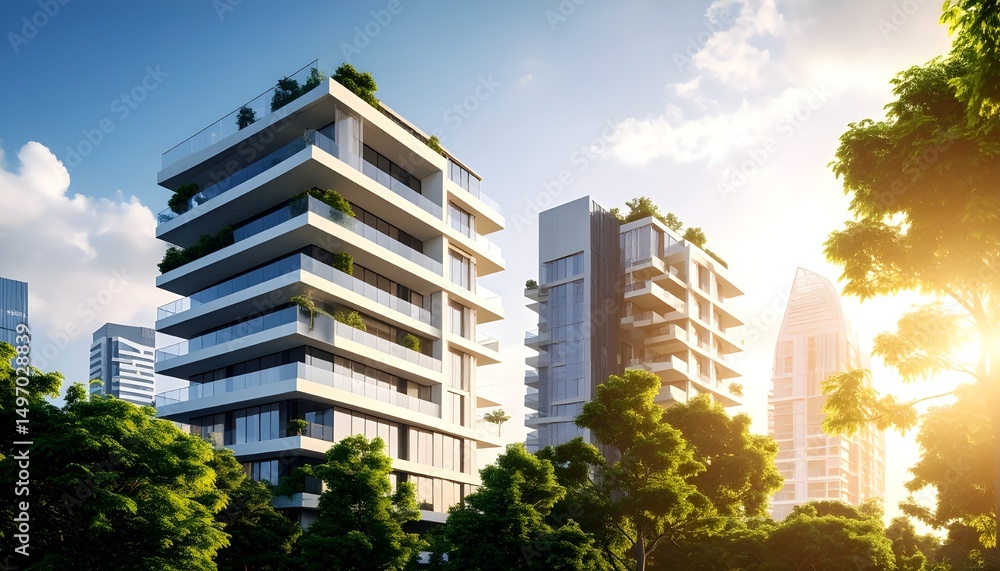 Fototapeta premium 高層ビル タワーマンション .