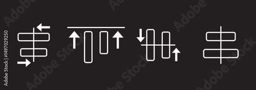 Alignment icon. design align icon set. Vector illustration. Editable Stroke. Line, Solid, Flat Line, Suitable for Web Page, Mobile App, right alignment