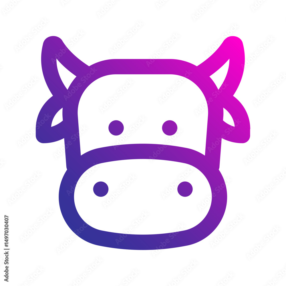 cow gradient icon cow gradient icon