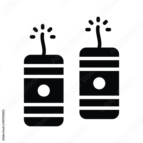 A captivating glyph icon of mexican firecrackers