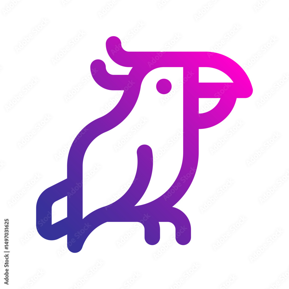 Obraz premium parrot gradient icon