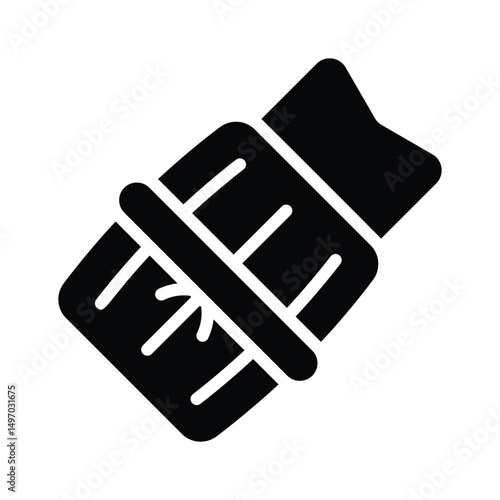 Grab this glyph icon of traditional tamale wrap