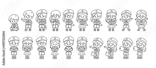 Scout Student Coloring line