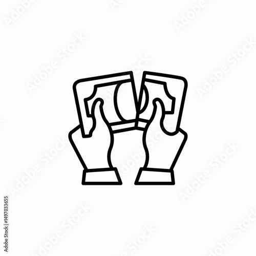 broken heart icon sign vector