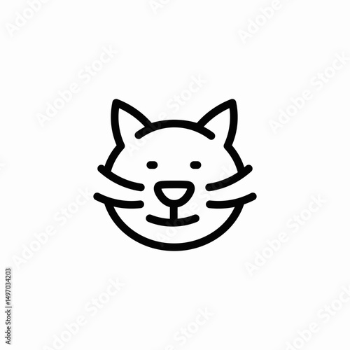 cat face icon sign vector