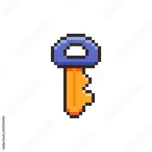 Pixel art key game asset design