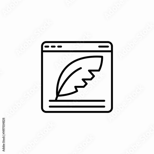 creative writing icon sign vector