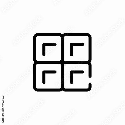dairy cubes icon sign vector