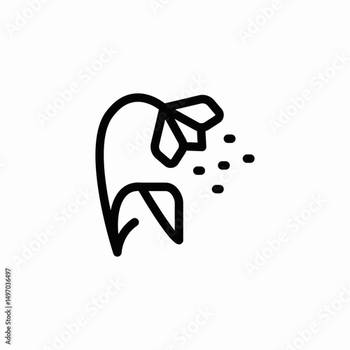 flower allergy icon sign vector