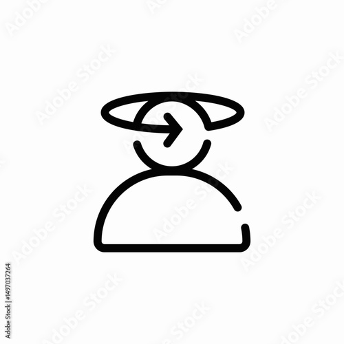 head halo icon sign vector
