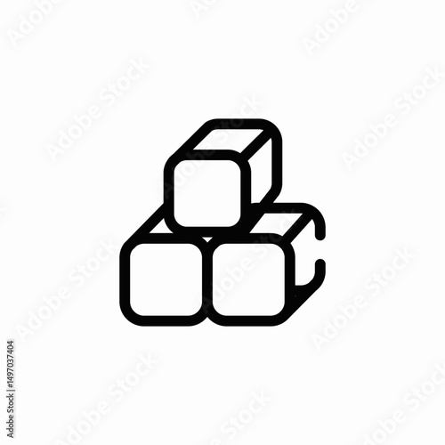 ice cubes icon sign vector