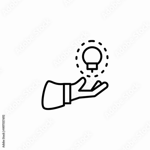 idea hand icon sign vector