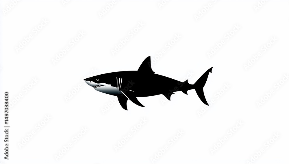 Fototapeta premium Silhouette of a shark