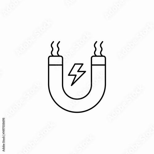 magnetic power icon sign vector