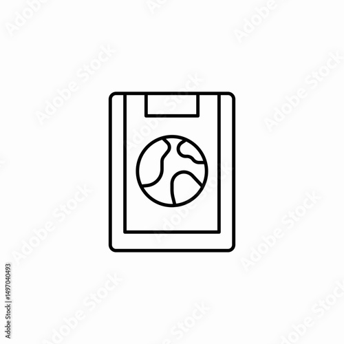 passport international icon sign vector
