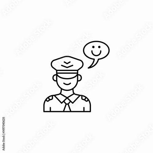 pilot happy icon sign vector