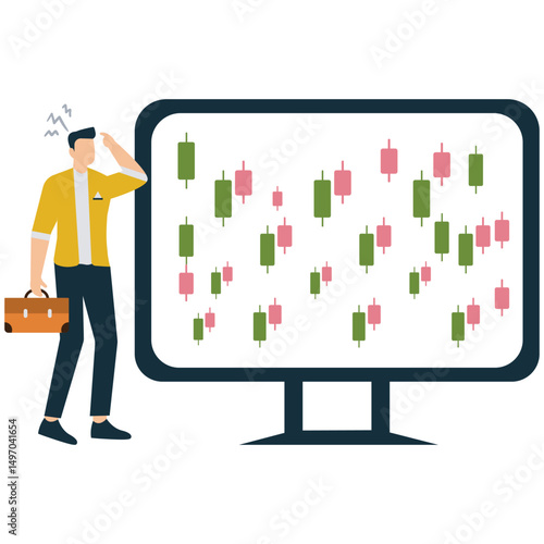 Trader Thinking Deeply While Analyzing Market Trends