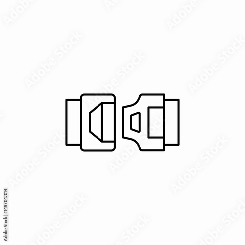 seatbelt safety icon sign vector